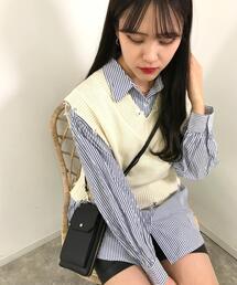 ブロークンVネックベストSET