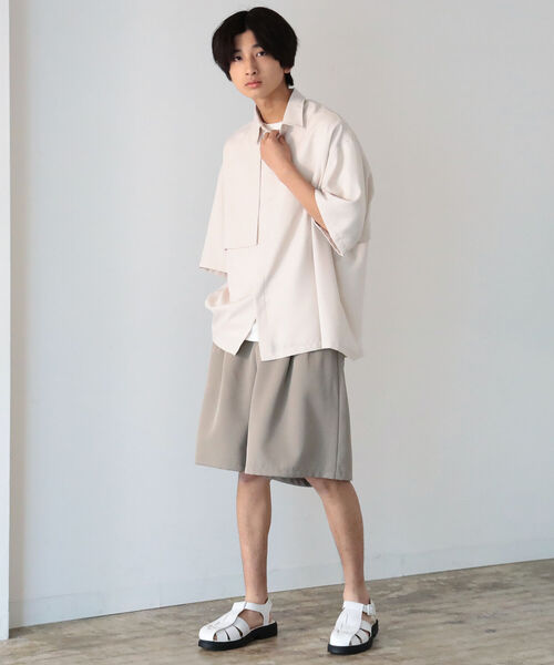 BeAMS DOT（ビームスドット）の「【WEB限定】BeAMS DOT / ショートスリーブ ヨークシャツ（シャツ/ブラウス・メンズ・ブラック/ベージュ・MEDIUM/LARGE）」の15枚目の写真