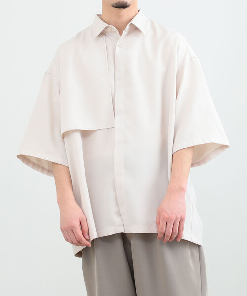 BeAMS DOT（ビームスドット）の「【WEB限定】BeAMS DOT / ショートスリーブ ヨークシャツ（シャツ/ブラウス・メンズ・ブラック/ベージュ・MEDIUM/LARGE）」の19枚目の写真