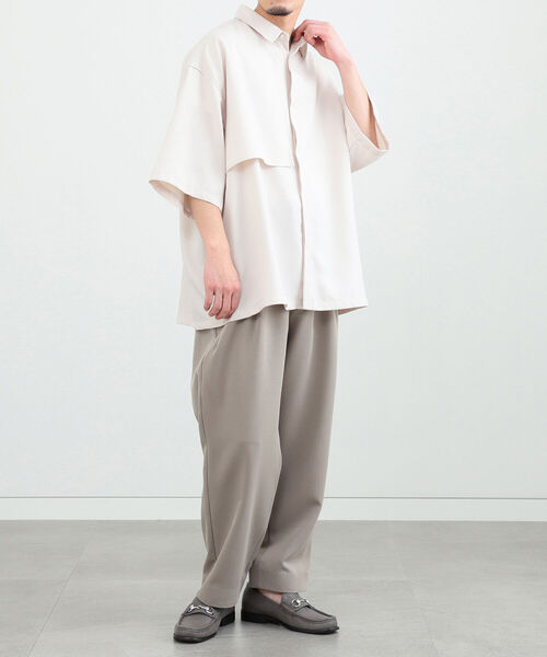BeAMS DOT（ビームスドット）の「【WEB限定】BeAMS DOT / ショートスリーブ ヨークシャツ（シャツ/ブラウス・メンズ・ブラック/ベージュ・MEDIUM/LARGE）」の20枚目の写真
