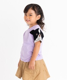 フレンチブルドッグのニット袖Ｔシャツ