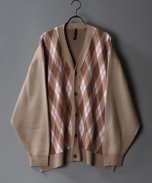 SITRY（シトリー）の「Big silhouette Patterned Knit Cardigan/ビッグシルエット 総柄 ニット カーディガン/カーデ（カーディガン/ボレロ・メンズ・グリーン/グリーン系その他/グリーン系その他2/ベージュ/ベージュ系その他/ベージュ系その他2/チャコールグレー/グレー系その他/グレー系その他2・L/M/XL）」の5枚目の写真