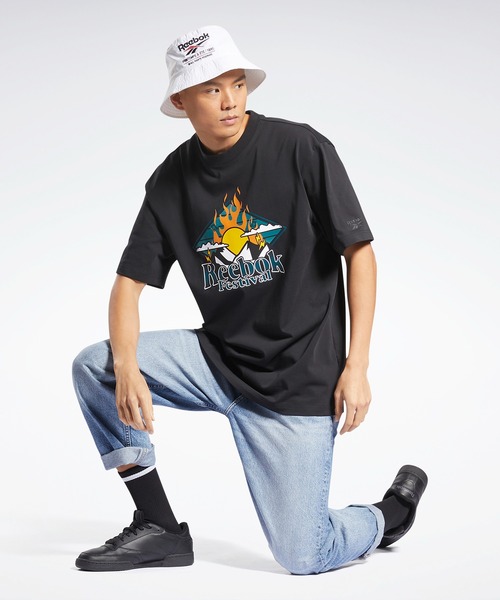 Reebok（リーボック）の「クラシックス レトロ アウトドア Tシャツ / Classics Retro Outdoor T-Shirt /（Tシャツ/カットソー・メンズ・ライトグレー/ブラック/アイボリー・SMALL/MEDIUM/LARGE/X-LARGE/XX-LARGE/X-SMALL/XXX-LARGE）」の12枚目の写真