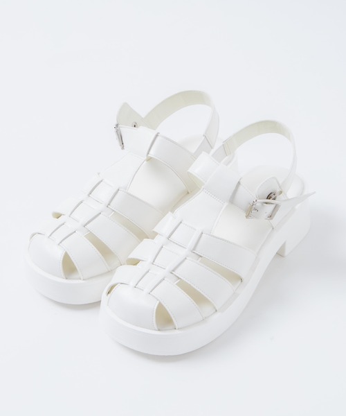 WEGO（ウィゴー）の「WEGO/グルカサンダル（サンダル・レディース・ホワイト/ブラック・MEDIUM/LARGE）」の3枚目の写真