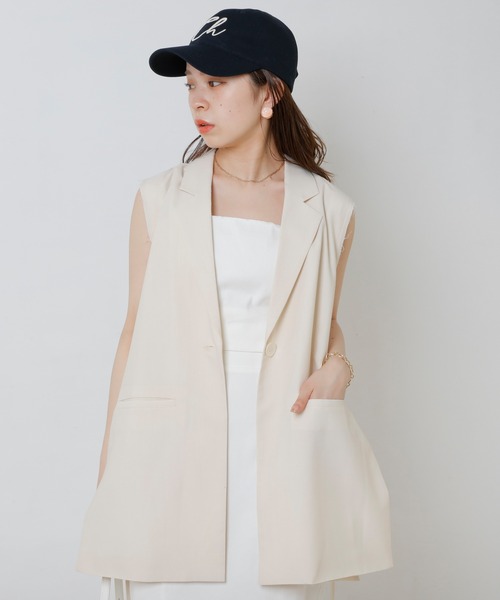 Chico（チコ）の「袖取り外しサイドベルトテーラードジャケット（テーラードジャケット・レディース・ブラック/グレー/アイボリー・FREE）」の5枚目の写真