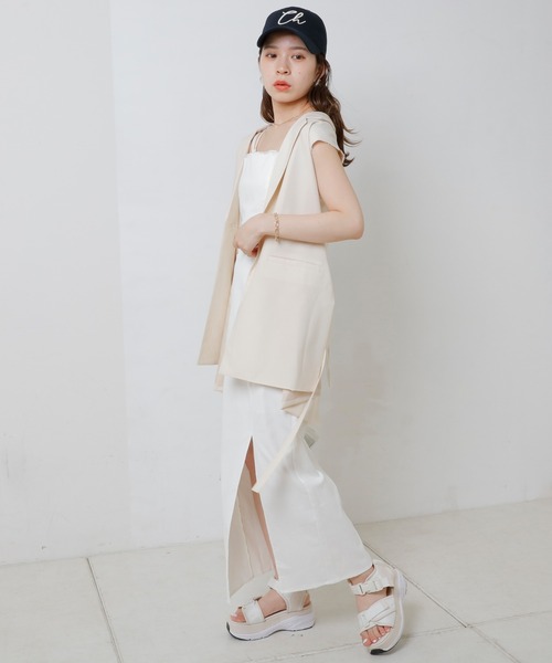 Chico（チコ）の「袖取り外しサイドベルトテーラードジャケット（テーラードジャケット・レディース・ブラック/グレー/アイボリー・FREE）」の8枚目の写真