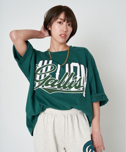 GALLIS ADDICTION（ガリスアディクション）の「GA APPLIQUE COLLEGE TEE（Tシャツ/カットソー・メンズ・ホワイト/ブラック/ブルー/グリーン・M/L）」の4枚目の写真