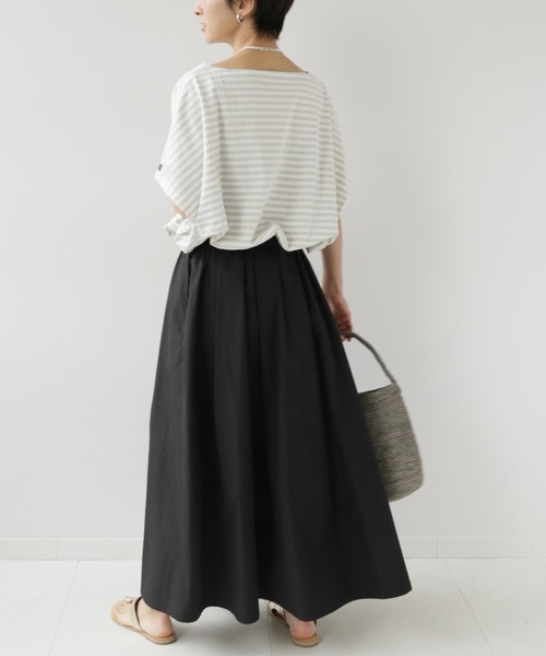 wiffle（ウィッフル）の「別注【WIFFLE】*RELUME BIG BORDER F/S：ボーダーTシャツ（Tシャツ/カットソー・レディース・ブラック/グレー/イエロー/グリーン・FREE）」の7枚目の写真