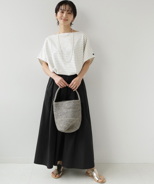 wiffle（ウィッフル）の「別注【WIFFLE】*RELUME BIG BORDER F/S：ボーダーTシャツ（Tシャツ/カットソー・レディース・ブラック/グレー/イエロー/グリーン・FREE）」の5枚目の写真