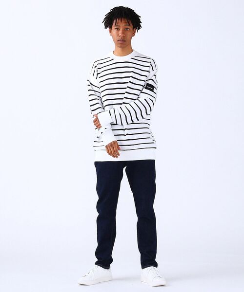 Calvin Klein（カルバン・クライン）の「ボーダークルーネックセーター