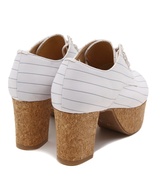 one after another NICE CLAUP（ワンアフターアナザーナイスクラップ）の「【mer5月号掲載　ナイスクラップ】厚底レースアップシューズ（ブーティ・レディース・ストライプ/ブラック/ベージュ・SMALL/MEDIUM/LARGE）」の12枚目の写真