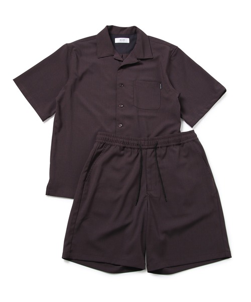 ADAM ET ROPE'(アダムエロペ)の「TPUオープンカラーセットアップ22SS(セットアップ・メンズ・ブラック/グレー/スミクロ・LL/M/L)」の1枚目の写真