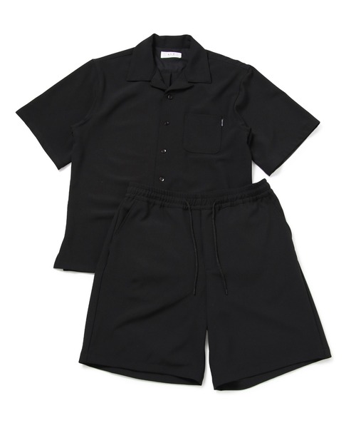 ADAM ET ROPE'(アダムエロペ)の「TPUオープンカラーセットアップ22SS(セットアップ・メンズ・ブラック/グレー/スミクロ・LL/M/L)」の2枚目の写真