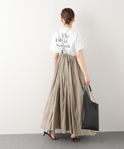 FRAMeWORK（フレームワーク）の「エアリーキャミソールワンピース（ワンピース・レディース・チャコールグレー/ベージュ/サックスブルー・38/36）」の9枚目の写真