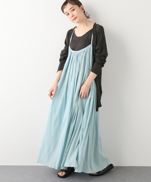 FRAMeWORK（フレームワーク）の「エアリーキャミソールワンピース（ワンピース・レディース・チャコールグレー/ベージュ/サックスブルー・38/36）」の12枚目の写真