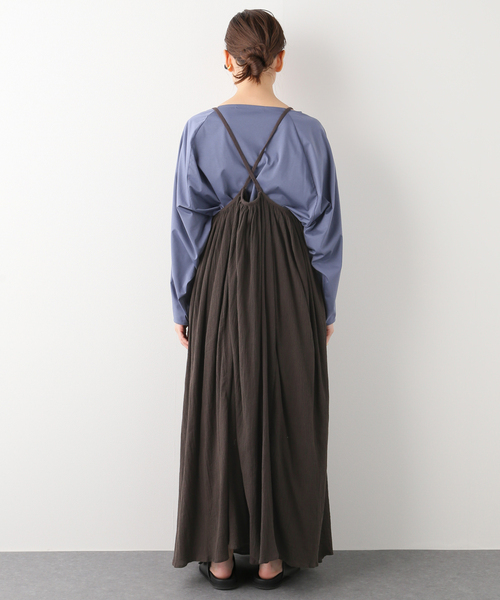 FRAMeWORK（フレームワーク）の「エアリーキャミソールワンピース（ワンピース・レディース・チャコールグレー/ベージュ/サックスブルー・38/36）」の17枚目の写真