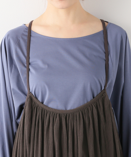 FRAMeWORK（フレームワーク）の「エアリーキャミソールワンピース（ワンピース・レディース・チャコールグレー/ベージュ/サックスブルー・38/36）」の18枚目の写真