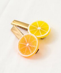 WEB限定 レモン＆オレンジモチーフアメピンSET