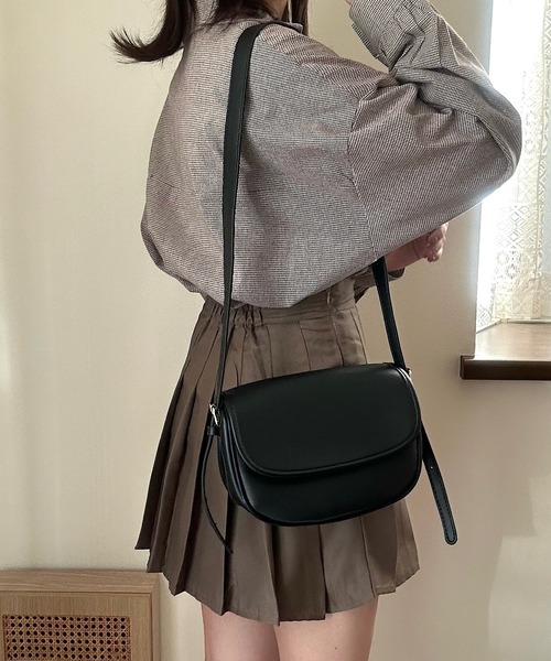 Cham.（チャム）の「ゆるだぼチェックシャツ（シャツ/ブラウス・レディース・ブラウン/ベージュ/ブラック・F）」の6枚目の写真