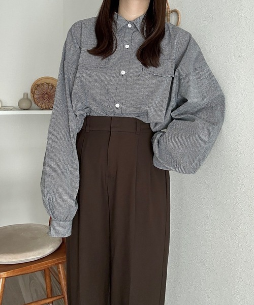ゆるだぼチェックシャツ（シャツ/ブラウス）｜Cham.（チャム）の