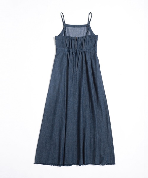 Crisp（クリスプ）の「デニムフレアキャミワンピース（ワンピース・レディース・ブラック/ネイビー・FREE）」の5枚目の写真