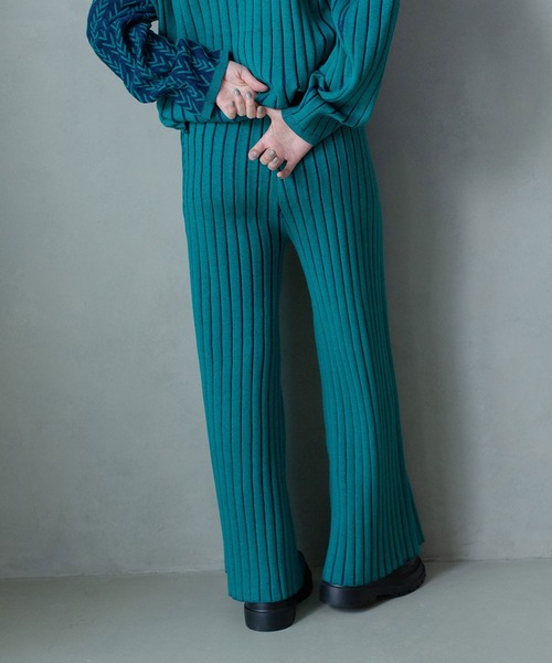 MARECHAL TERRE（マルシャルテル）の「ケーブルニットパンツ（その他パンツ・レディース・グリーン/ライトグレー/ブルー/パープル・MEDIUM）」の15枚目の写真