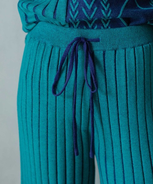 MARECHAL TERRE（マルシャルテル）の「ケーブルニットパンツ（その他パンツ・レディース・グリーン/ライトグレー/ブルー/パープル・MEDIUM）」の18枚目の写真