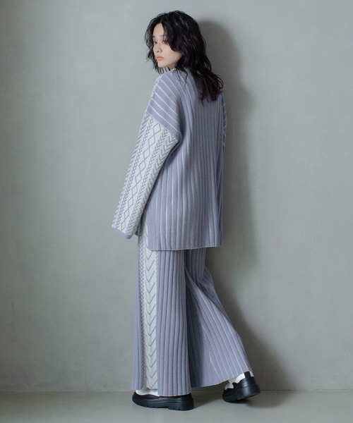 MARECHAL TERRE（マルシャルテル）の「ケーブルニットパンツ（その他パンツ・レディース・グリーン/ライトグレー/ブルー/パープル・MEDIUM）」の21枚目の写真