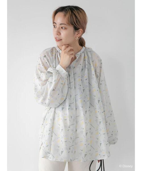 Disney(ディズニー)の「総柄プリントシャツ/Mickey(シャツ/ブラウス・レディース・オフホワイト/イエロー・FREE)」の3枚目の写真
