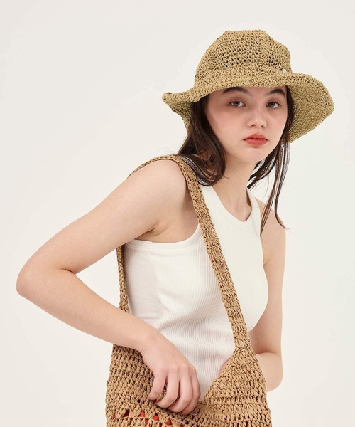 TINA:JOJUN(ティーナジョジュン)の「かぎ編み ペーパーハット TINA:JOJUN(ハット・レディース・ナチュラル・F)」の11枚目の写真