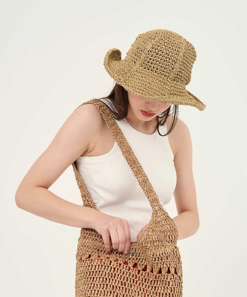 TINA:JOJUN(ティーナジョジュン)の「かぎ編み ペーパーハット TINA:JOJUN(ハット・レディース・ナチュラル・F)」の10枚目の写真