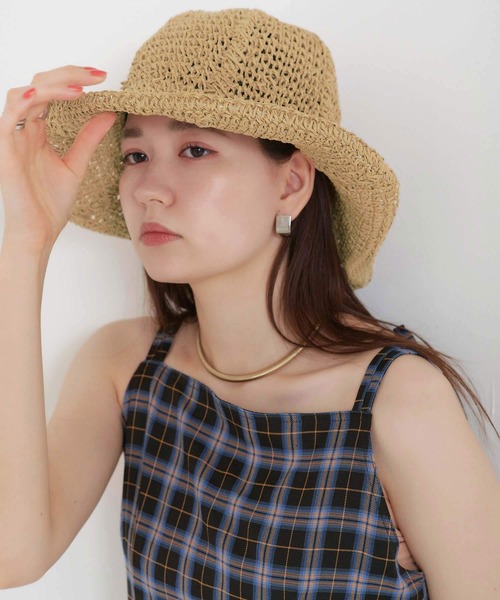 TINA:JOJUN(ティーナジョジュン)の「かぎ編み ペーパーハット TINA:JOJUN(ハット・レディース・ナチュラル・F)」の6枚目の写真