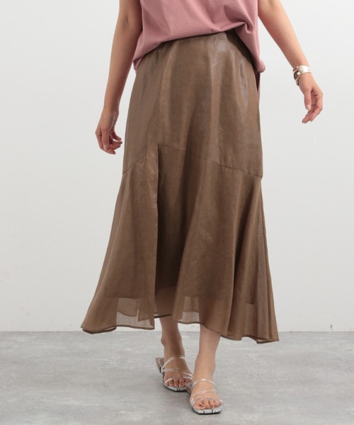 BARNYARDSTORM（バンヤードストーム）の「BARNYARDSTORM / シャイニーボイルスカート（スカート・レディース・ブラック/モカ・1/0）」の16枚目の写真