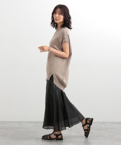 BARNYARDSTORM（バンヤードストーム）の「BARNYARDSTORM / シャイニーボイルスカート（スカート・レディース・ブラック/モカ・1/0）」の10枚目の写真