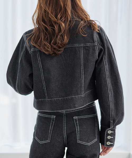 Heather（ヘザー）の「デニムJACKET　125915（デニムジャケット・レディース・ブルー/ブラック・M/S）」の4枚目の写真