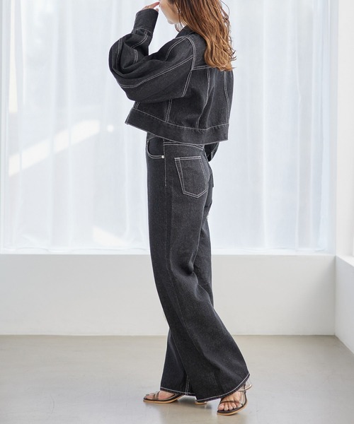 Heather（ヘザー）の「デニムJACKET　125915（デニムジャケット・レディース・ブルー/ブラック・M/S）」の7枚目の写真