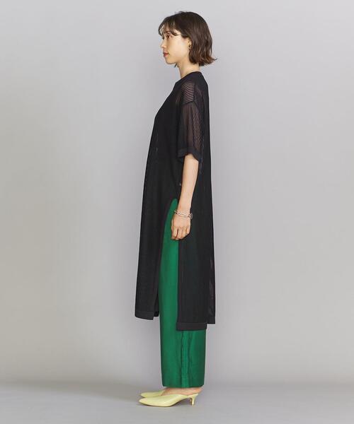 BEAUTY&YOUTH UNITED ARROWS（ビューティーアンドユースユナイテッドアローズ）の「レーヨンブレンド メッシュ Tシャツ ワンピース -ウォッシャブル-（ワンピース・レディース・ブラック/クリーム・FREE）」の18枚目の写真