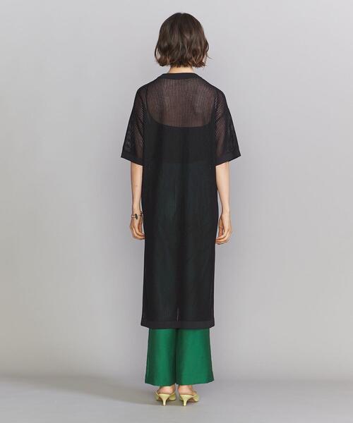 BEAUTY&YOUTH UNITED ARROWS（ビューティーアンドユースユナイテッドアローズ）の「レーヨンブレンド メッシュ Tシャツ ワンピース -ウォッシャブル-（ワンピース・レディース・ブラック/クリーム・FREE）」の12枚目の写真