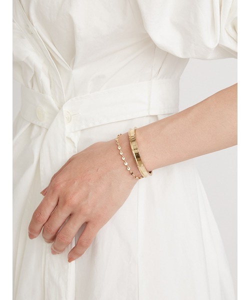 SNIDEL（スナイデル）の「メタルブレス（ブレスレット・レディース・シルバー/ゴールド・FREE）」の2枚目の写真