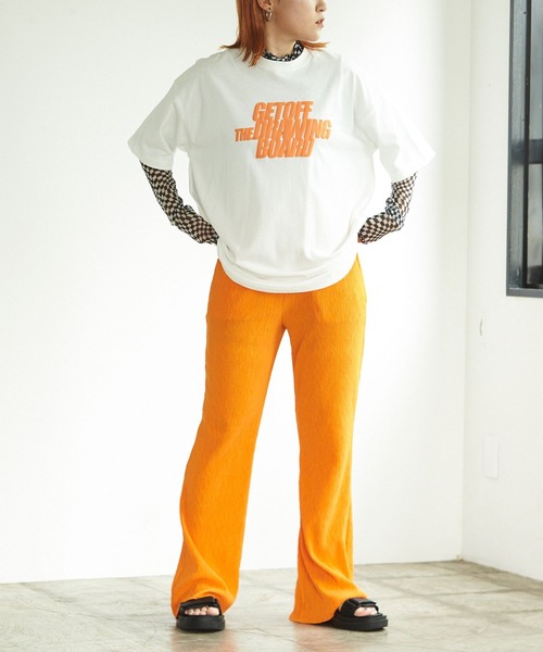 PBLIM（ページボーイリム）の「PAGEBOYLIM/ストリートハッポウロゴT（Tシャツ/カットソー・レディース・ブラック/オフホワイト/グリーン・LARGE/MEDIUM）」の5枚目の写真