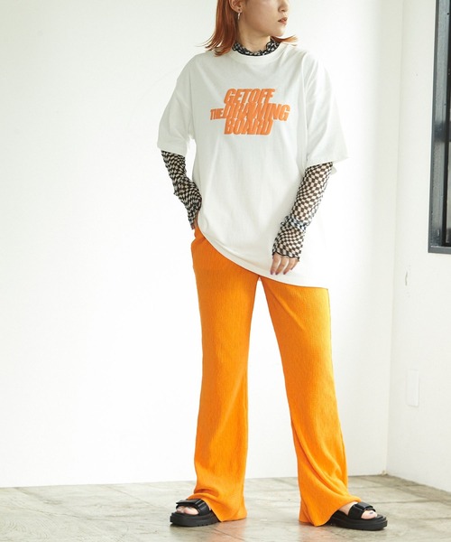 PBLIM（ページボーイリム）の「PAGEBOYLIM/ストリートハッポウロゴT（Tシャツ/カットソー・レディース・ブラック/オフホワイト/グリーン・LARGE/MEDIUM）」の6枚目の写真
