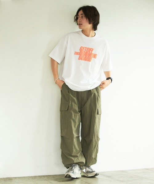 PBLIM（ページボーイリム）の「PAGEBOYLIM/ストリートハッポウロゴT（Tシャツ/カットソー・レディース・ブラック/オフホワイト/グリーン・LARGE/MEDIUM）」の12枚目の写真