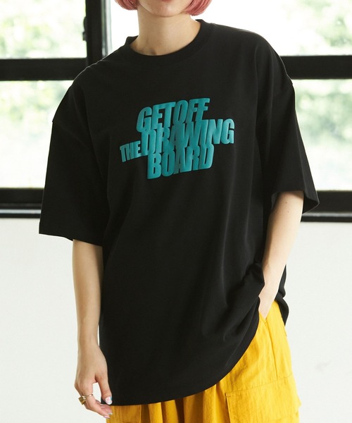 PBLIM（ページボーイリム）の「PAGEBOYLIM/ストリートハッポウロゴT（Tシャツ/カットソー・レディース・ブラック/オフホワイト/グリーン・LARGE/MEDIUM）」の13枚目の写真