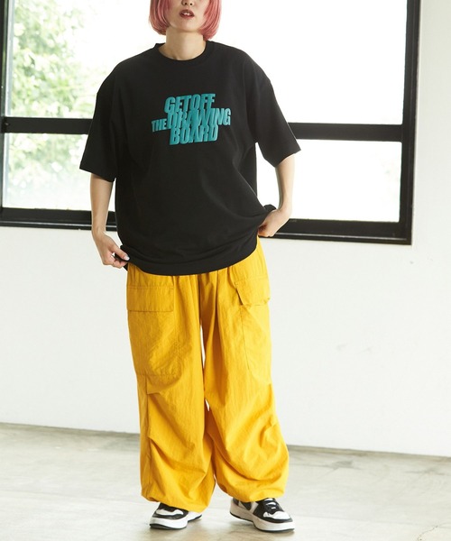 PBLIM（ページボーイリム）の「PAGEBOYLIM/ストリートハッポウロゴT（Tシャツ/カットソー・レディース・ブラック/オフホワイト/グリーン・LARGE/MEDIUM）」の15枚目の写真