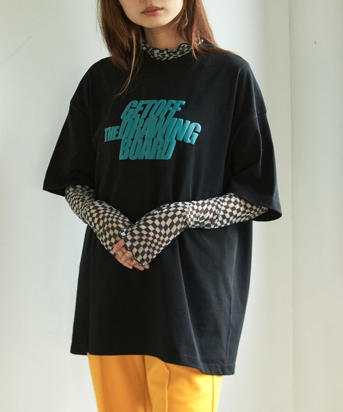 PBLIM（ページボーイリム）の「PAGEBOYLIM/ストリートハッポウロゴT（Tシャツ/カットソー・レディース・ブラック/オフホワイト/グリーン・LARGE/MEDIUM）」の17枚目の写真