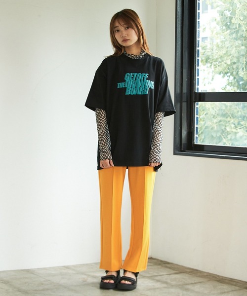 PBLIM（ページボーイリム）の「PAGEBOYLIM/ストリートハッポウロゴT（Tシャツ/カットソー・レディース・ブラック/オフホワイト/グリーン・LARGE/MEDIUM）」の19枚目の写真