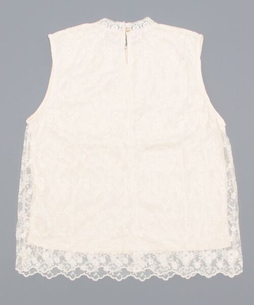 axes femme（アクシーズファム）の「チュール刺繍ノースリＰＯ（Tシャツ/カットソー・レディース・ブラック/ピンク/キナリ・FREE）」の4枚目の写真