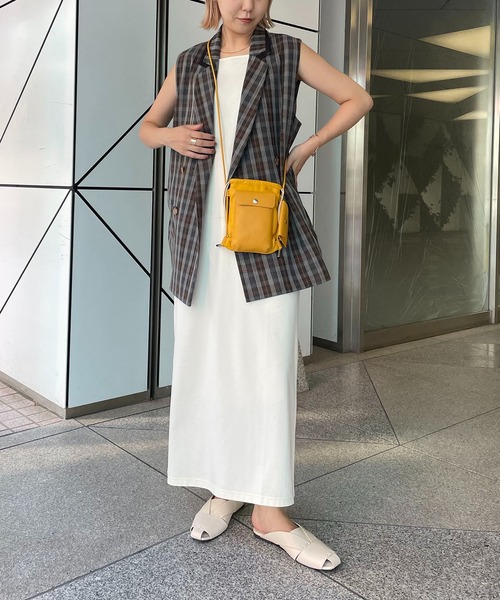 CAPRICIEUX LE'MAGE（カプリシューレマージュ）の「チェックテーラードベスト（ベスト・レディース・グレー・FREE）」の9枚目の写真