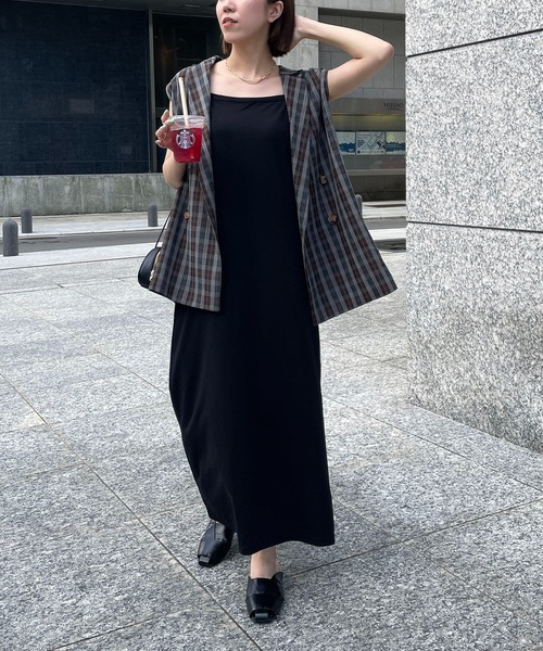 CAPRICIEUX LE'MAGE（カプリシューレマージュ）の「チェックテーラードベスト（ベスト・レディース・グレー・FREE）」の13枚目の写真