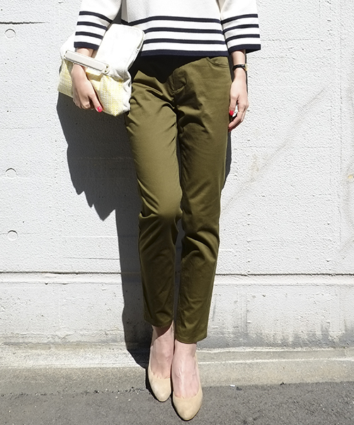 BEAMS LIGHTS Women's(ビームスライツ ウィメンズ)の「BEAMS LIGHTS / ウォッシャブル カラースリムパンツ(その他パンツ・レディース・オフホワイト/オリーブ/ブルー・36/38)」の3枚目の写真